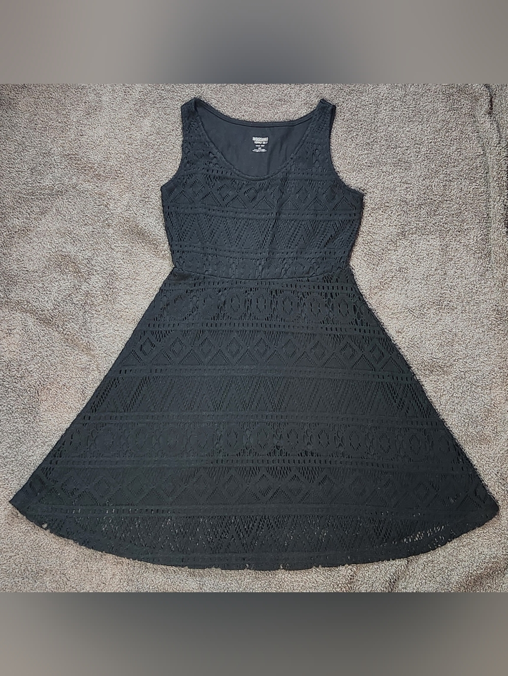 Black Mossimo Geometric Lace Dress
